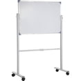 thumbnail image 1 of KFFKFF Portable Magnetized Whiteboard, Dimensions 36 x 24 Inch, Two-Faced, 360 Degree Rotatable Dry Wipe Board, Height Modifiable with Metallic Frame and Secure Rotating Casters, Suitable for Office, 1 of 9