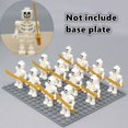 thumbnail image 3 of Royalbelle 12Pcs Skeleton Warrior Toys Sword Man Middle Ages Minifigures Building Blocks Ax, 3 of 4