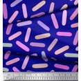 thumbnail image 3 of Soimoi Blue Rayon Fabric Brush Stroke Abstract Printed Fabric 1 Yard 56 Inch Wide, 3 of 3