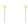 thumbnail image 4 of kurtrusly Wedding Decor With Simulated Calla - Choose Variety Of Colors And Styles With High 3D And Simulation Durable PU Pure Yellow 2PCS, 4 of 6