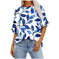 thumbnail image 1 of Pisexur Hauts d'Été pour Femmes Mode Décontractée Manches Courtes Col Rond T-Shirts Confortables Amples Surdimensionnés Imprimé Floral Blouses Hauts Mode T-Shirts Imprimés Graphiques Grande Taille Tops de Sortie S-5TG, 1 of 7