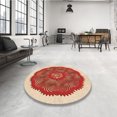 thumbnail image 4 of Ahgly Company Tapis Rectangulaire Rouge Lavable en Machine, 6 Pieds x 9 Pieds, 4 of 7