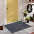 thumbnail image 4 of Cagogo Tapis de Porte en Polyester Composite, Tapis de Sol d'Entrée Uni à Rayures Durables, Paillasson Absorbant et Durable, Tapis Antidérapant Intérieur Extérieur, Tapis d'Entrée pour Porte d'Entrée et Arrière, 4 of 7