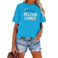 thumbnail image 2 of TSADFHJI Hauts Pailletés Femmes Fête Mode Décontractée Imprimé Col Rond Manches Courtes Chandail T-Shirt S Bleu Ciel, 2 of 4