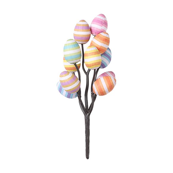 Découpes de Branches d'Oeufs de Pâques C 9,8 Pouces Oeufs en Mousse Artificiels sur Tiges pour Vase Centre de Table Fête de Printemps Décoration de Maison
