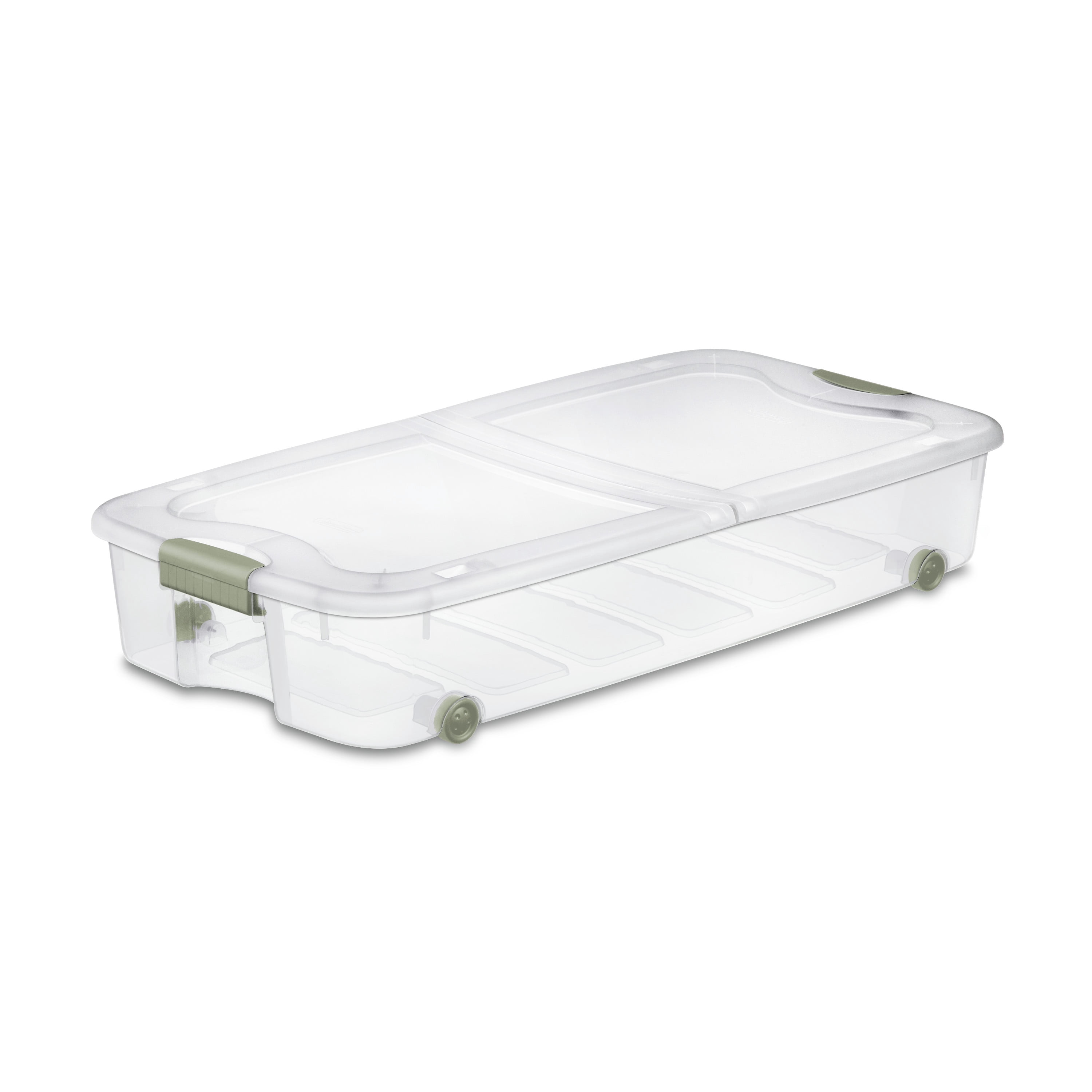 Sterilite Boîte Ultra™ Sous-le-lit 62 litres avec Roulettes - Vert