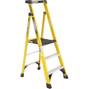 Werner PD7303 3 Type de pied IAA Échelle de podium en fibre de verre 9 Le pied, jaune