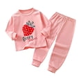 thumbnail image 1 of Curenmufel Ensemble de Pyjama pour Enfants Garçons Petits Garçons Ensembles de Pyjama Coton Manches Longues Pjs 1T 2T (Rouge,1-2 Ans), 1 of 5