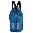 thumbnail image 2 of Basketball Football Soccer, Exercising Mesh Backpack Borsa Basket Training Bambino Shoulder Drawstring Bag Black, 2 of 8