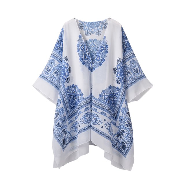 Nouveaux Hauts d'Été pour Femmes 2023 Grande Taille Mode Col Rond Manches Longues Imprimé Blouses Décontractées pour Sorties Chemise à Manches Longues pour Femmes