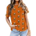 thumbnail image 1 of T-shirt Décontracté à Manches Courtes pour Homme avec Imprimé Bière, Col Rond Confortable, Tee pour Usage Quotidien Printemps Été Automne, Haut Basique, 1 of 3