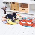 thumbnail image 3 of Touchdog PB103 Cartoon Crabby Tooth Monster Rounded Cat & Dog Mat - Navy Monster - One Size, 3 of 3
