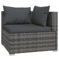thumbnail image 2 of vidaXL 6 Piece Garden Lounge Set with Cushions Poly Rattan Grey, 2 of 5