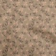 thumbnail image 1 of oneOone Rayon Tawny Brown Fabric Floral Retro Sewing Material Print Fabric By The Yard 56 Inch Wide, 1 of 5