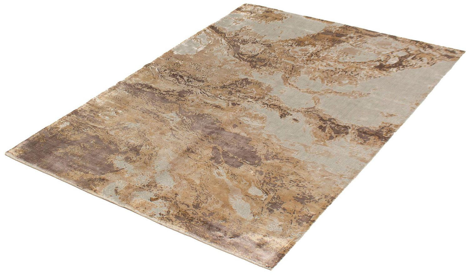 ECARPETGALLERY Tapis Métier Main pour Salon, Salle à Manger et Chambre à Coucher <br>Texturé Collection Galleria 5'3" x 7'6" en Gris