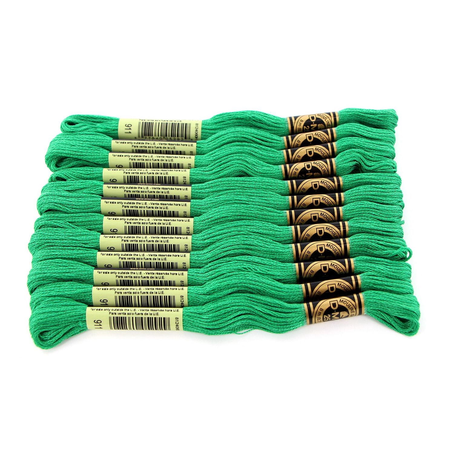 DMC à 6 brins fil à broder en coton 8 m (8.7 yd), vert