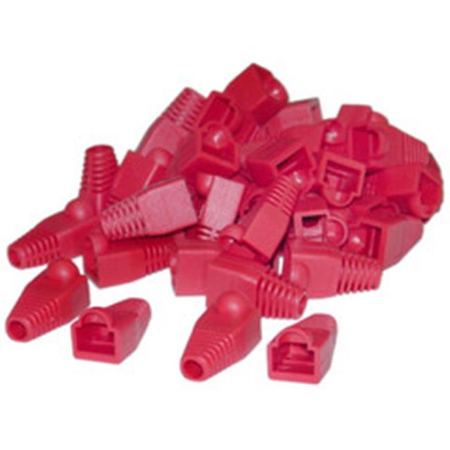 RJ45 Bottes de Soulagement des Tensions, Rouge, 50 Pcs par Sac