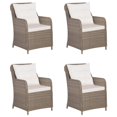 thumbnail image 4 of vidaXL 5 Piece Garden Dining Set Brown, 4 of 5