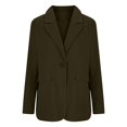 thumbnail image 3 of ManxiVoo Professional Womens Blazer Cardigan Open Front Lightweight Office Wear Versatile Spring Layering Piece XXXL Size Coffee, 3 of 6