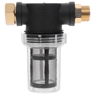 KAKOWELY Garden Water Filter for Cleaning Machine with Permanent Mesh Screen for Home Use Black plastic and metal Fits US Standard,5.51"X5.12"X2.76"