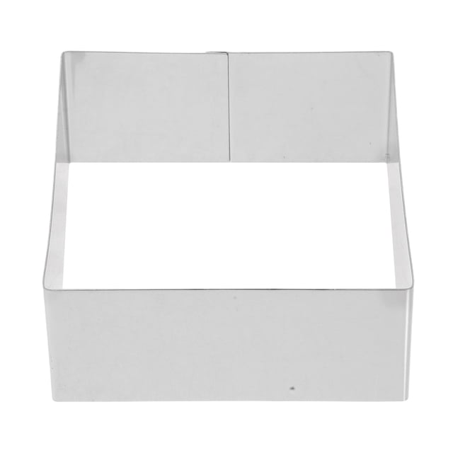 Miangastore Square Mousse Stainless Steel Cake Ring Mousse Cutter Cake Dessert Ring Pastry Mould Baking Tool (Silver)