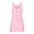 thumbnail image 4 of SHIXIAOO Short Rompers for Women Summer Casual Button Rompers Overalls Jumpsuit Shorts Button Rompers Convertible Jumpsuits for Women Jumpsuits for Women for Summer, 4 of 4