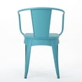 thumbnail image 3 of KOSSMAI Ensemble de Salle à Manger d'Extérieur 3 Pcs pour Patio, Deux Chaises de Salle à Manger et une Table Ronde de Salle à Manger pour l'Extérieur, Jardin, Patio, Bleu, 3 of 4