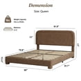 thumbnail image 2 of Hcore Boucle Bed Frame Queen Size,Modern Coffee Bed Frame with Adjustable Headboard, Soft Rounded Corners,No Box Spring Required,Easy Assembly, 2 of 6