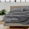 thumbnail image 4 of Bare Home Double Brushed Microfiber Dual Pocket Sheet Set, 4 of 8