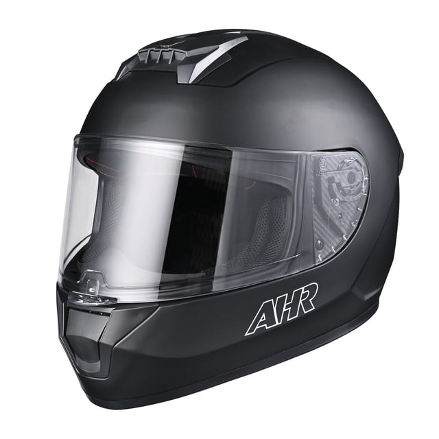 AHR Casque Intégral de Moto RUN-F3 à Pois, Léger, pour Vélo de Rue, Tourisme, Course, Adulte S