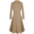 thumbnail image 4 of Women‘s Woolen Blend Coats Coat Lapel Wrap Swing Flared Winter Long Overcoat Jacket, 4 of 4