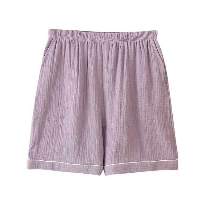Shorts de Pyjama pour Femmes Décontractés Confortables Bas de Détente avec Poches Vêtements de Nuit Bas de Pyjama Shorts de Sommeil pour Femmes