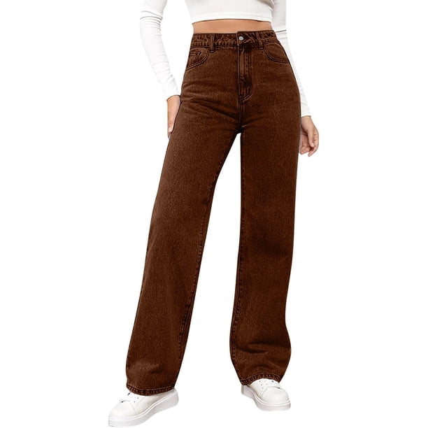 Wiyuqeen Wide Leg Jeans for Women High Waist Retro Denim Pants