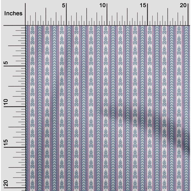 oneOone Georgette Viscose Fabric Stripe & Swirl Ikat Decor Fabric Printed BTY 42 Inch Wide