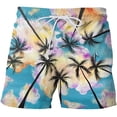 thumbnail image 1 of TIHLMK Men 3D Printing Breathable Seaside Vacation Beach Shorts Swimming Trunks, 1 of 2