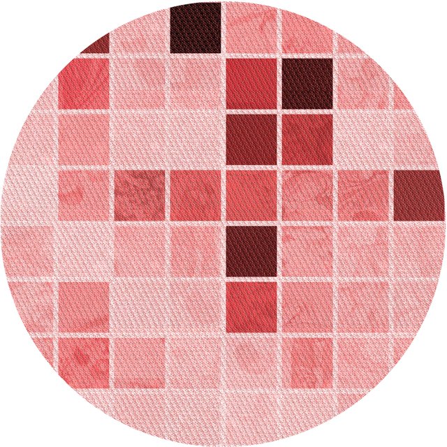 Ahgly Company Tapis d'Intérieur Ronds Transitionnels Roses Lavables à la Machine, 8 Pieds Rond