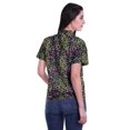 thumbnail image 4 of Moomaya Chemise à Manches Mi-Longues Imprimée pour Femmes, Col Boutonné, Haut Décontracté, 4 of 5