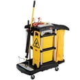 thumbnail image 1 of Rubbermaid HYGEN Microfiber High Capacity Janitor Cart with Color Coded Pails - Advanced Cleaning and Organization, 1 of 2
