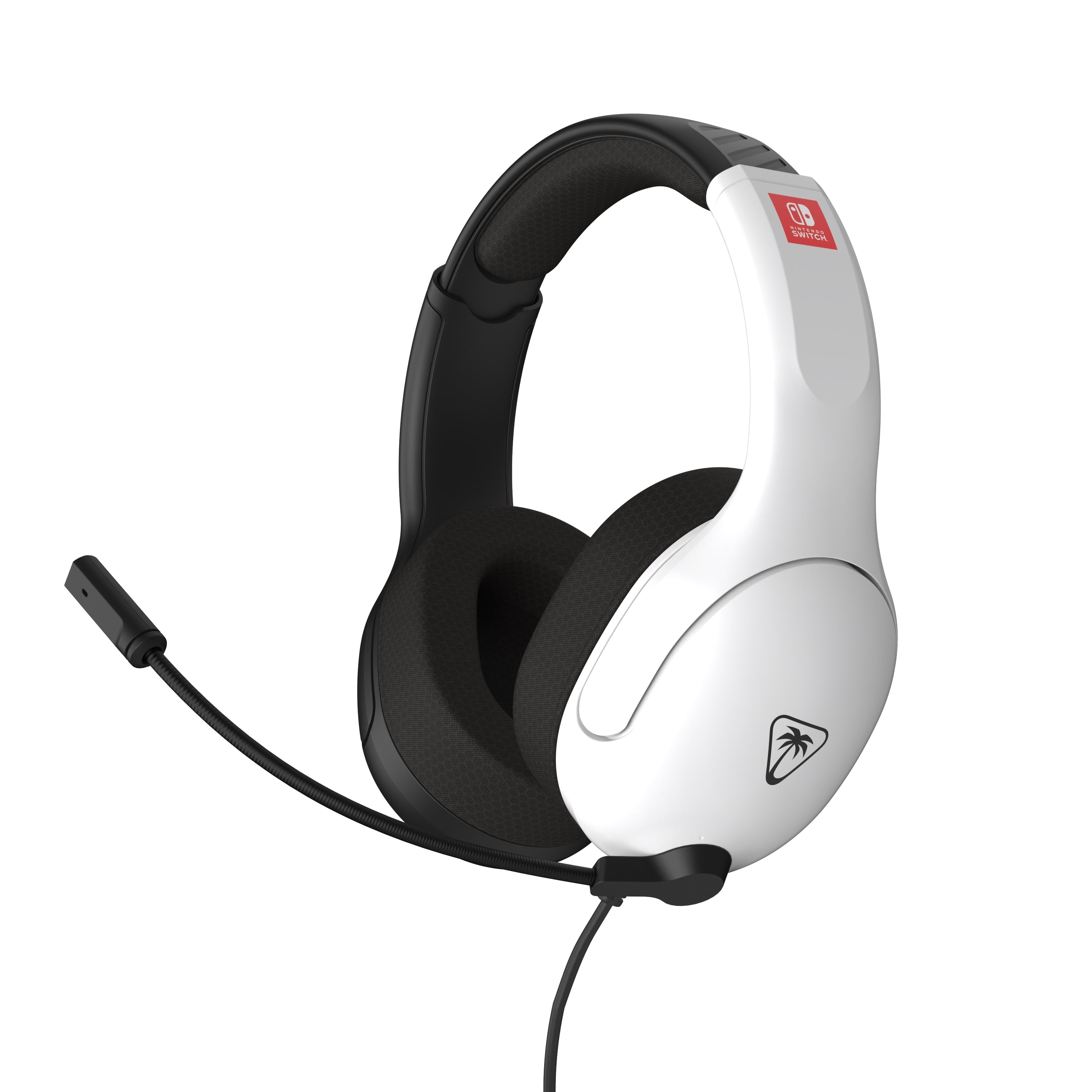 Casque gaming filaire Turtle Beach Airlite™ Fit sous licence officielle pour Nintendo Switch™, Nintendo Switch™ Lite, et Nintendo Switch™ - Modèle OLED - Microphone à bascule - Noir et blanc