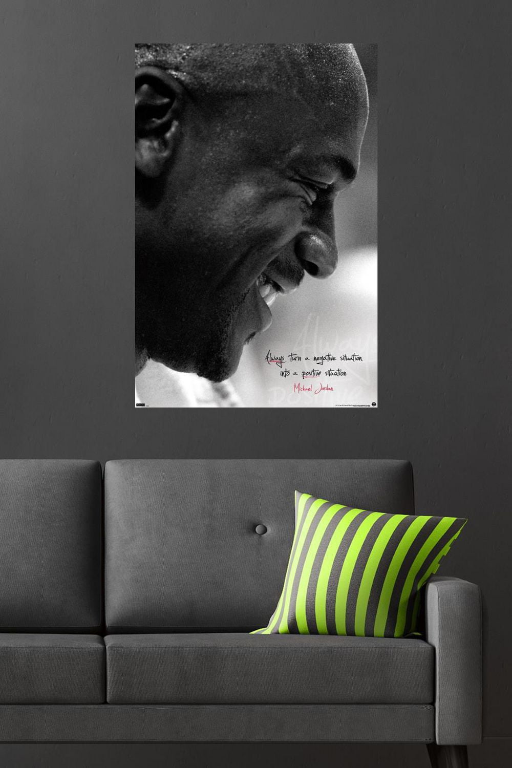 Michael Jordan - Always Positive Wall Poster, 22.375" x 34"