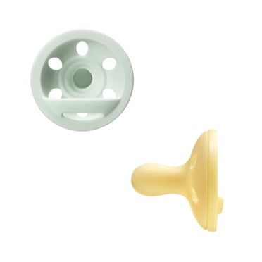 Tommee Tippeee Sucette Imitant le sein maternel, 0-6m – Lot de 2, Vert et Jaune