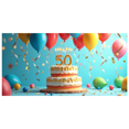 thumbnail image 2 of Fiftyth Birthday Celebration Backdrop Banner, Balloon Elements Party Decorations, for Birthday Party Photography Props Birthday Decoration Happy Birthday Party Supplies, 2 of 4