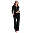 thumbnail image 1 of Ensemble de Pyjama pour Femme à Manches Longues, Vêtement de Nuit Boutonné, Ensemble de Pyjama Doux, 1 of 5