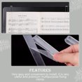 thumbnail image 2 of Shisuyan Book Clips Music Sheet Fixing Clips Transparent Acrylic 1 Pair 8.5x0.6in, 2 of 8