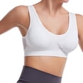 thumbnail image 3 of Women Bralette Padded Bra Feature V-Neck Training Bra Style W-1248 White M, 3 of 3