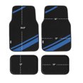 thumbnail image 2 of FH Group Carpet Liners Car Floor Mats with Faux Leather Stripes - Full Set, 2 of 5