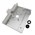 thumbnail image 1 of Mistaha Aluminum Alloy Router Table Insert Plate with Padded Wood Backer Plate, Silver, 3-piece Set, 240 * 200mm Plate Size, Woodworking Tool, 1 of 6