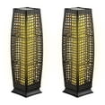 thumbnail image 1 of Gymax 2-Piece Outdoor Solar-Powered Floor Lamps IP65 Waterproof w/ Auto On/Off Light Black, 1 of 10
