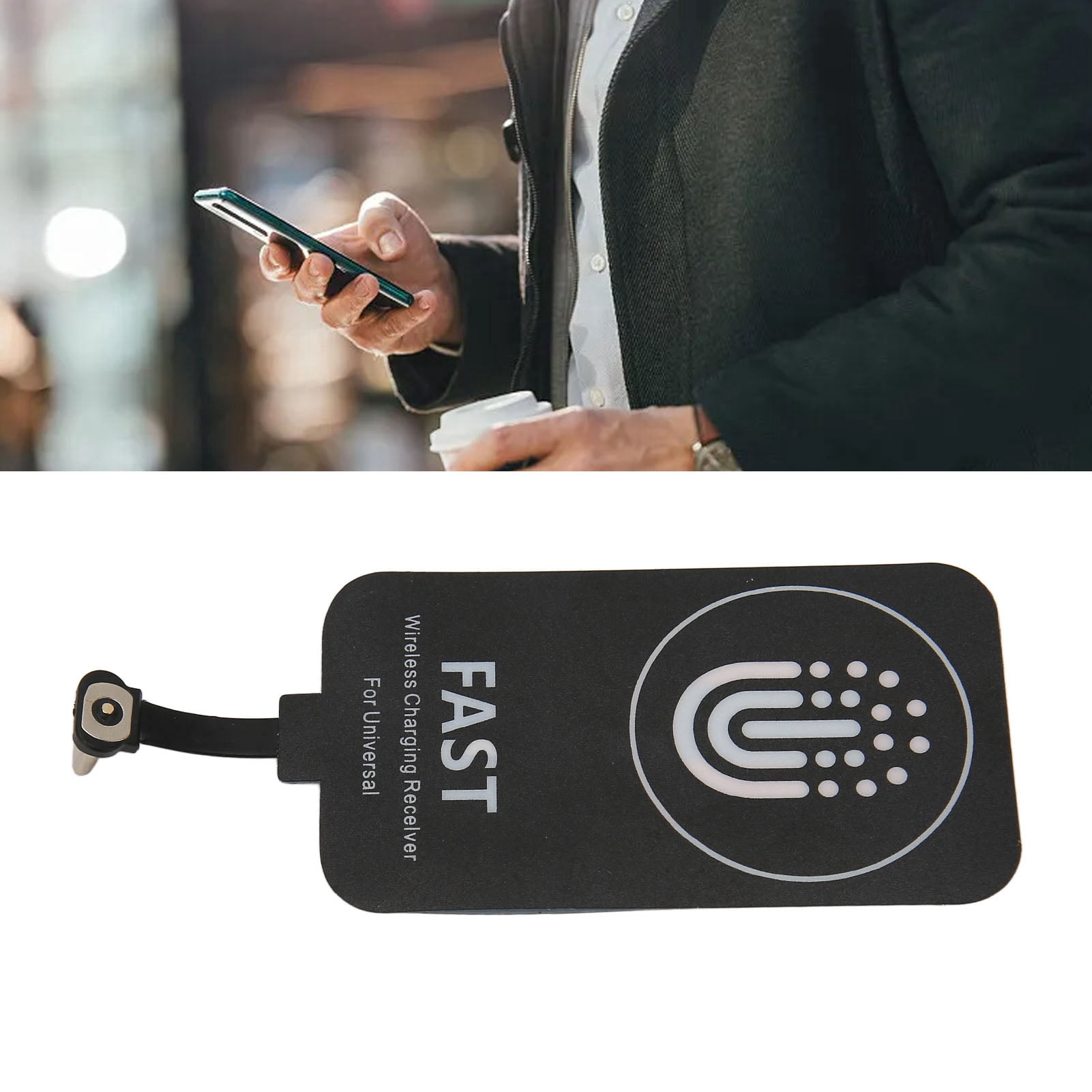 Wireless Charging Patch, Ultra Thin 10W Magnetic Suction 2000mA 5V Wireless Charger Receiver  for Mobile Phone