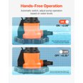 thumbnail image 2 of VEVOR Automatic Pool Cover Pump Submersible Swimming 0.66 HP 3200 GPH 25 ft Cord, 2 of 9